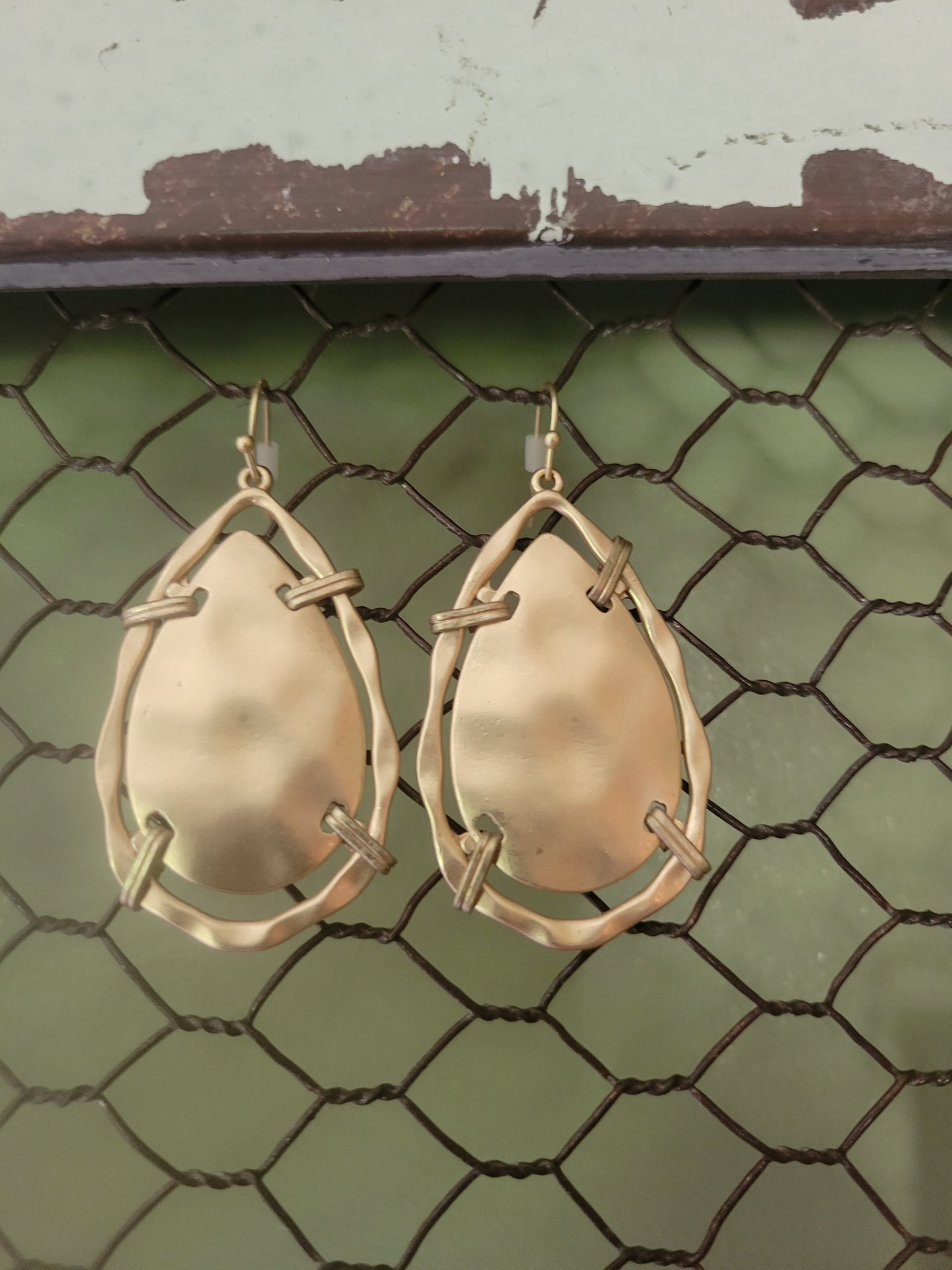 Gold Tear Drop Earrings