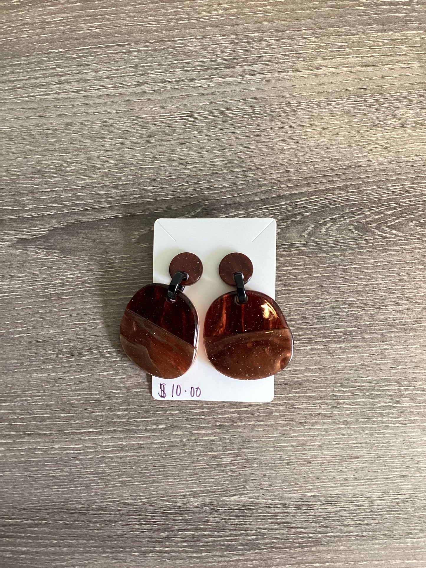 Brown Galaxy Earrings