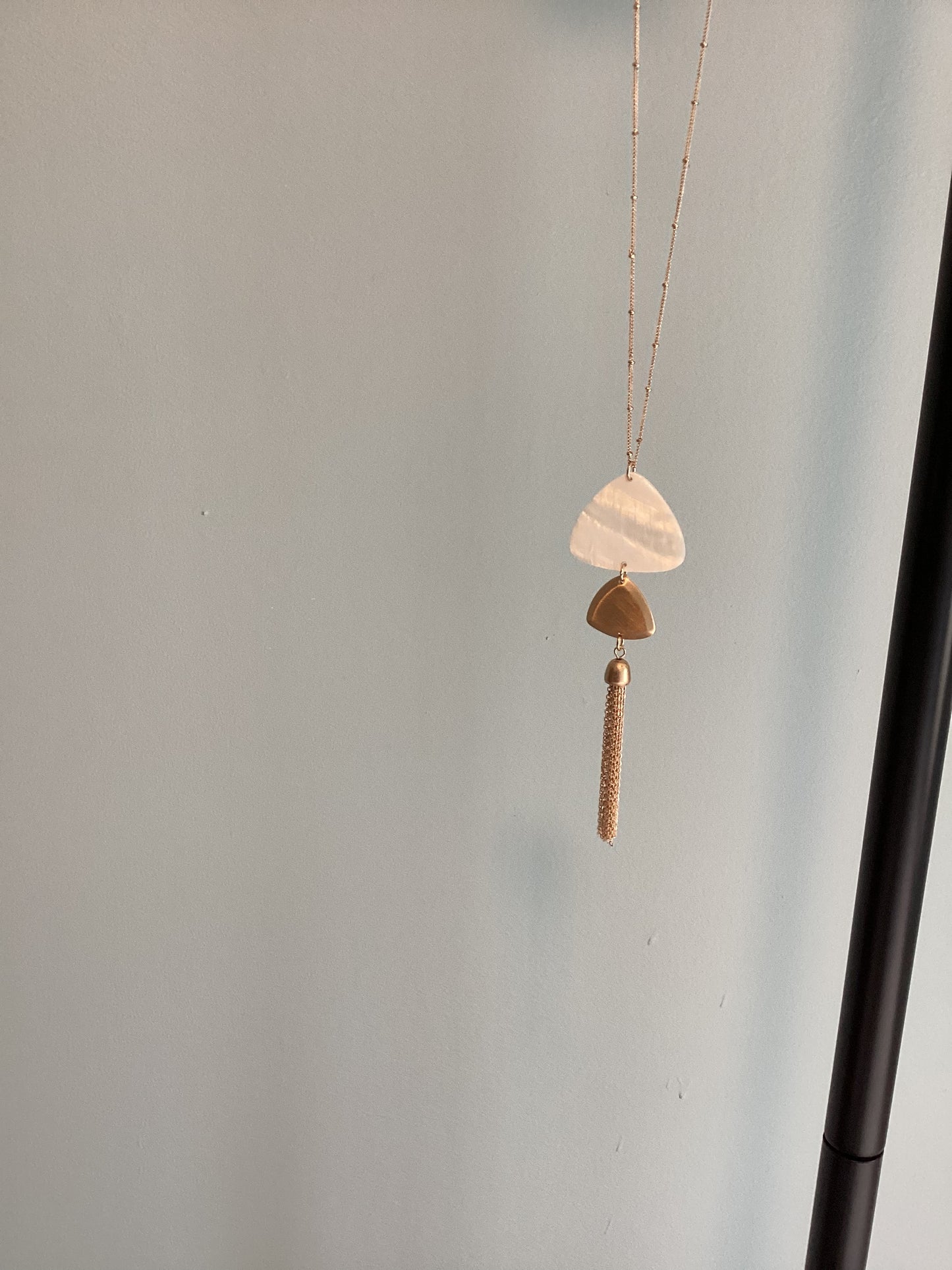 White Stone Gold Necklace