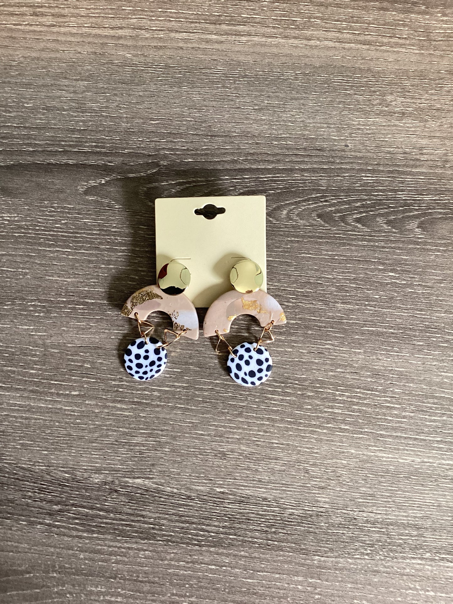 Pastel Gold Flake Earrings