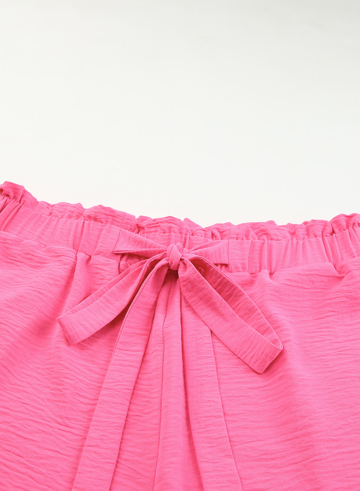Paperbag Waist Tie Front Shorts with Pockets