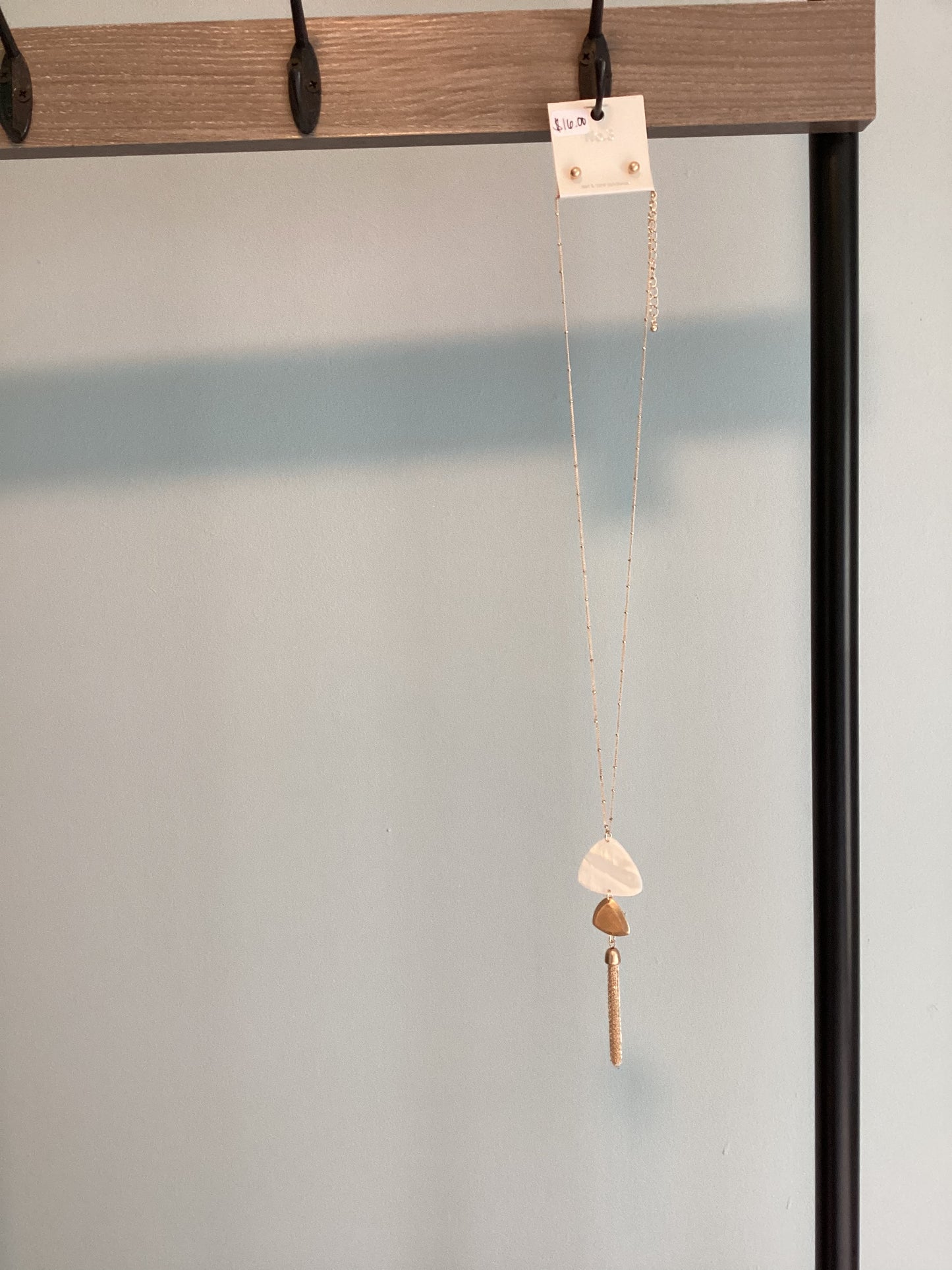 White Stone Gold Necklace