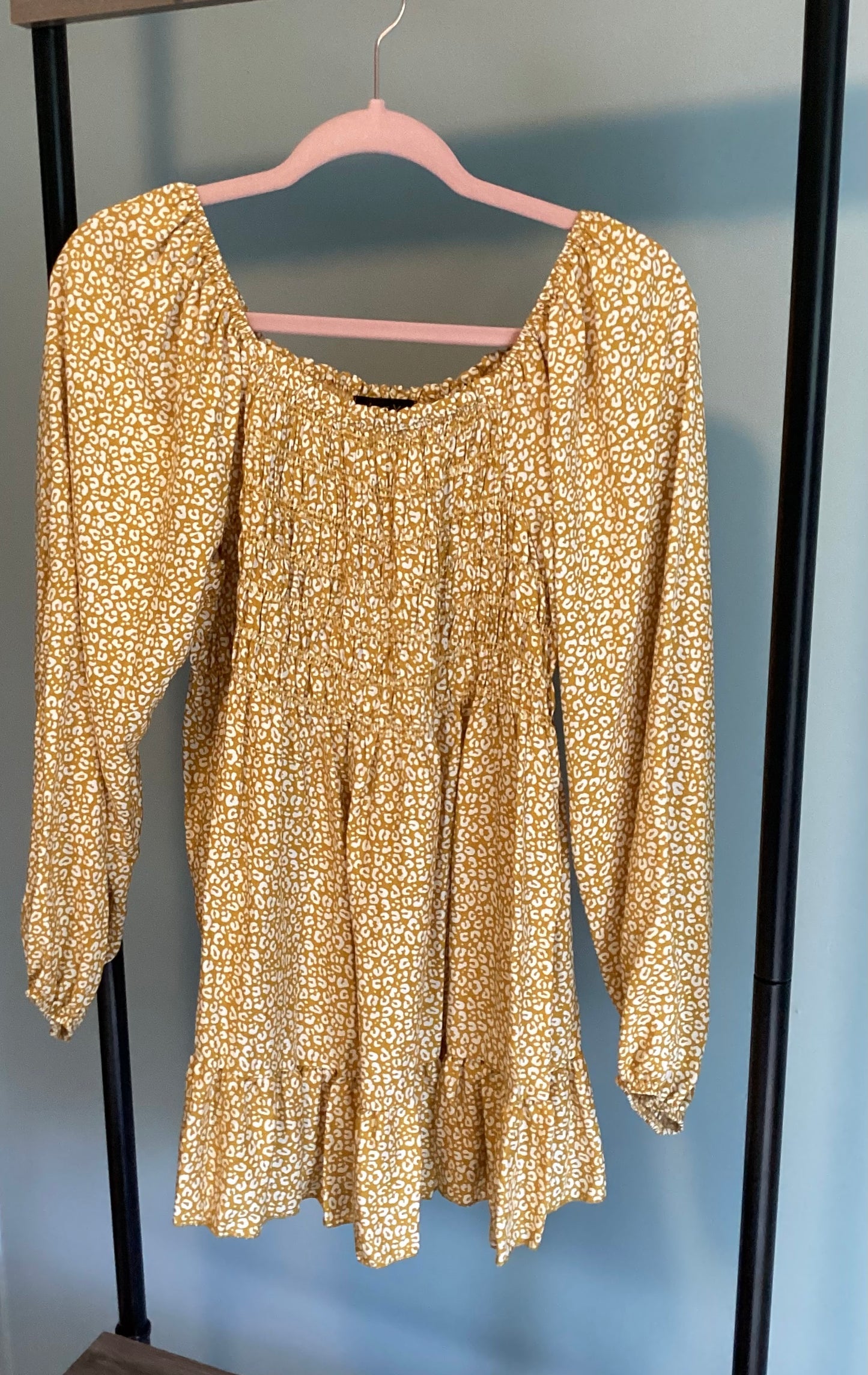 Leopard Long Sleeve Smock