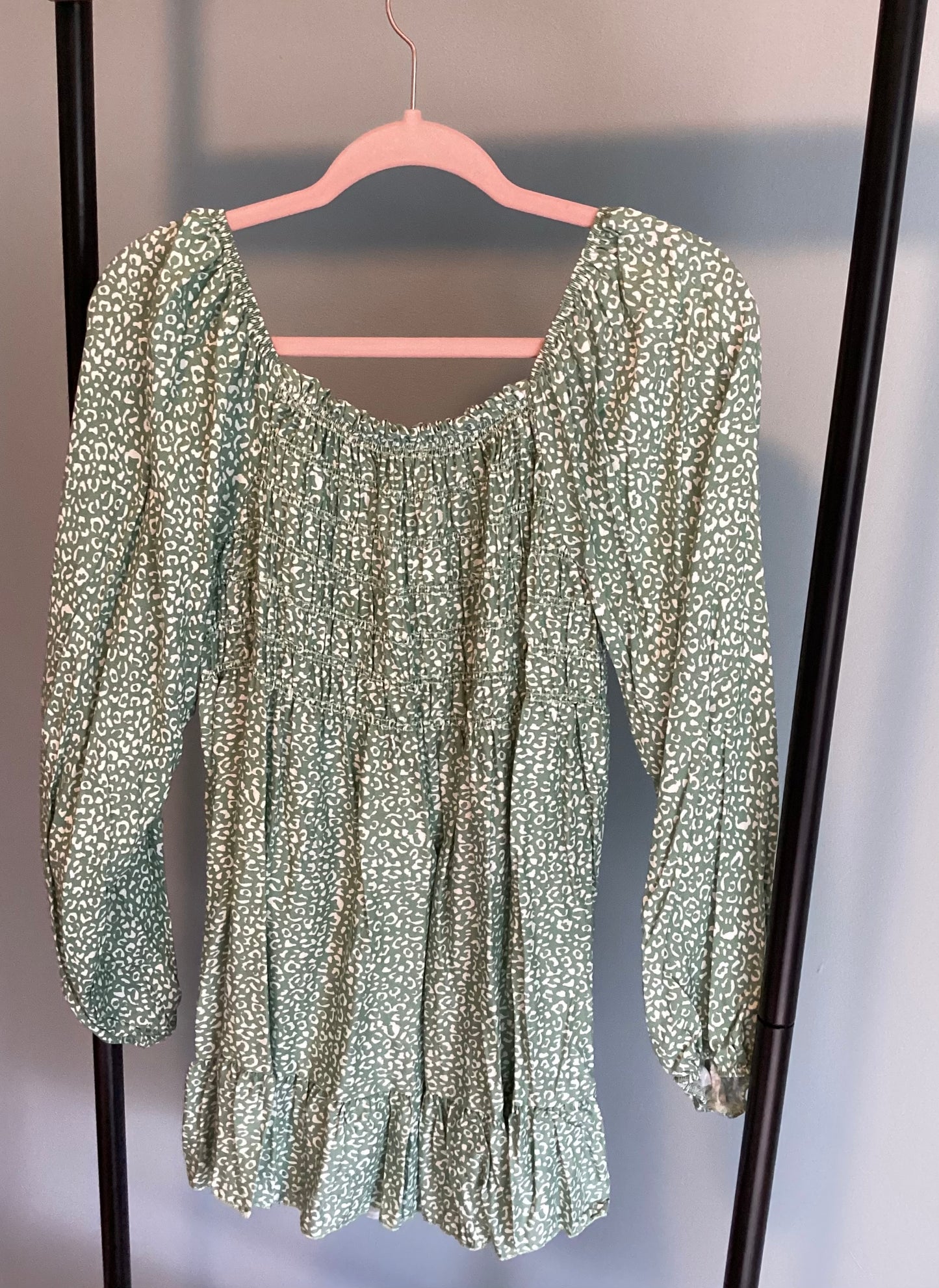 Leopard Long Sleeve Smock
