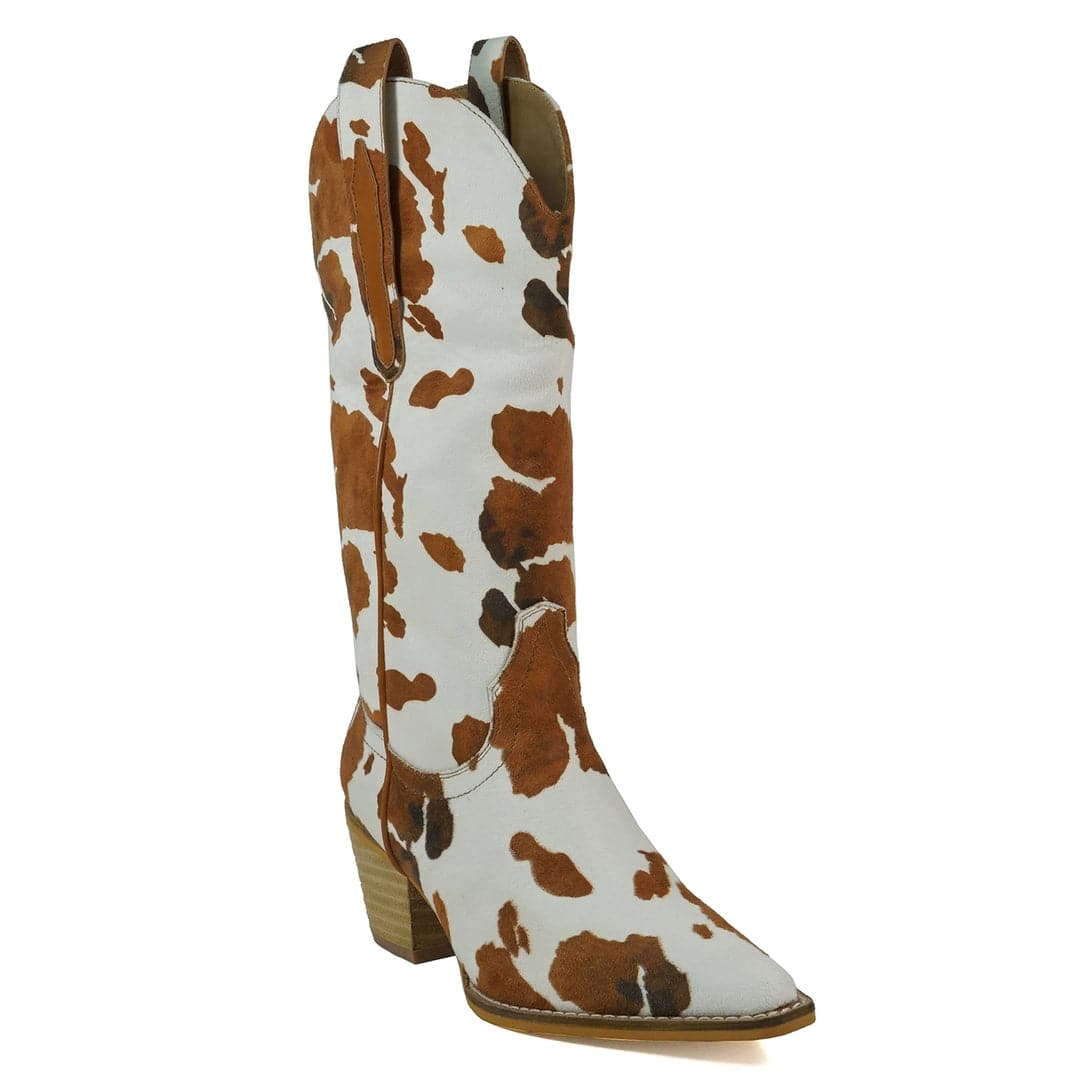 Cow Print Boots