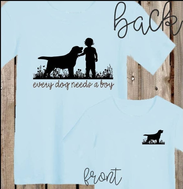 Boy Youth Dog Tee