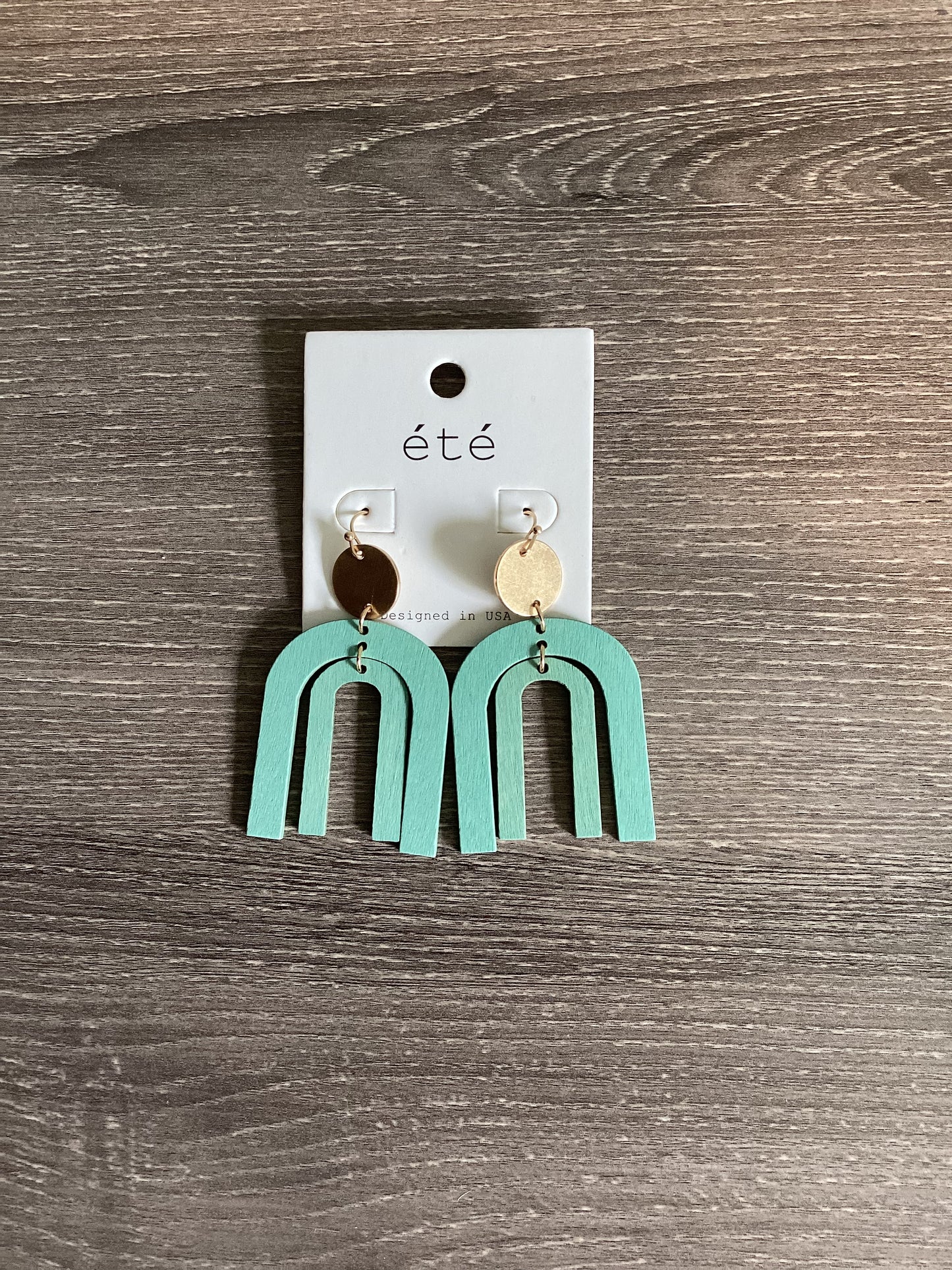 Mint Wood Earrings