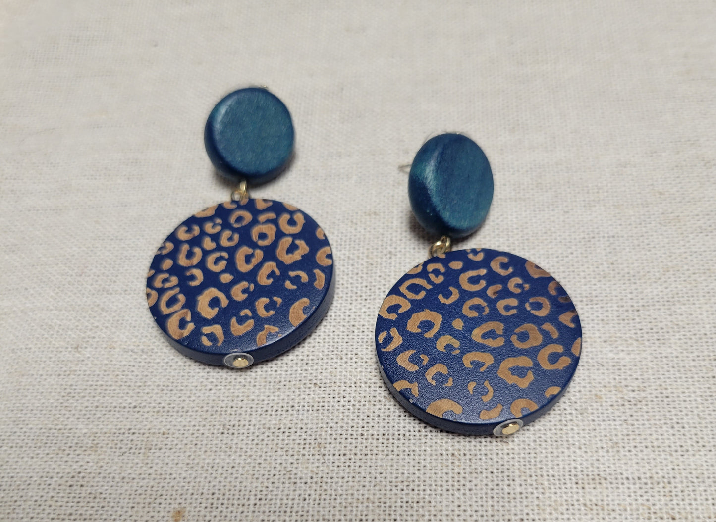 Cheetah Wood Earrings