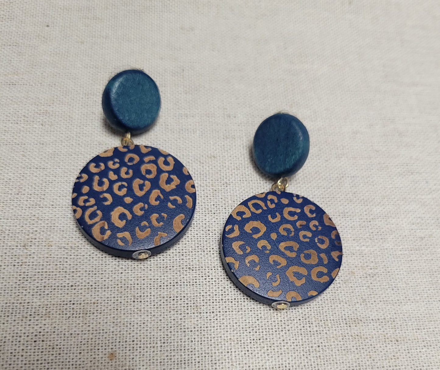 Cheetah Wood Earrings