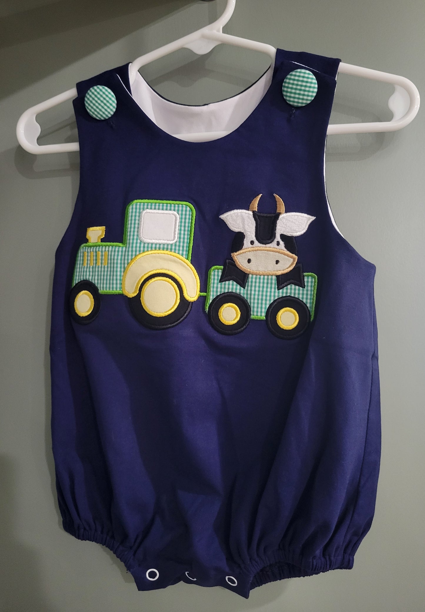 Smocked Farm Onesie