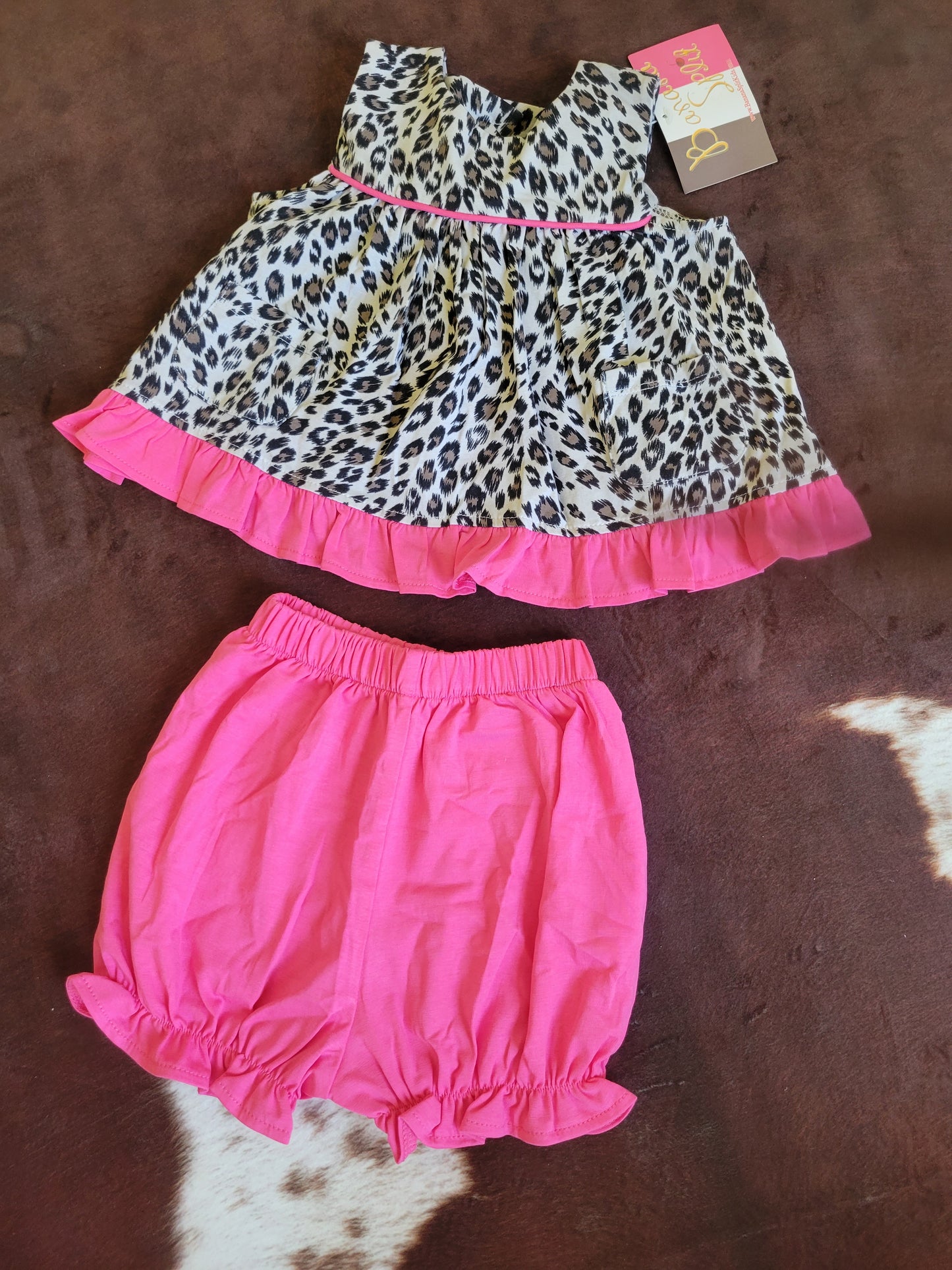 Cheetah & Hot Pink Ruffle set