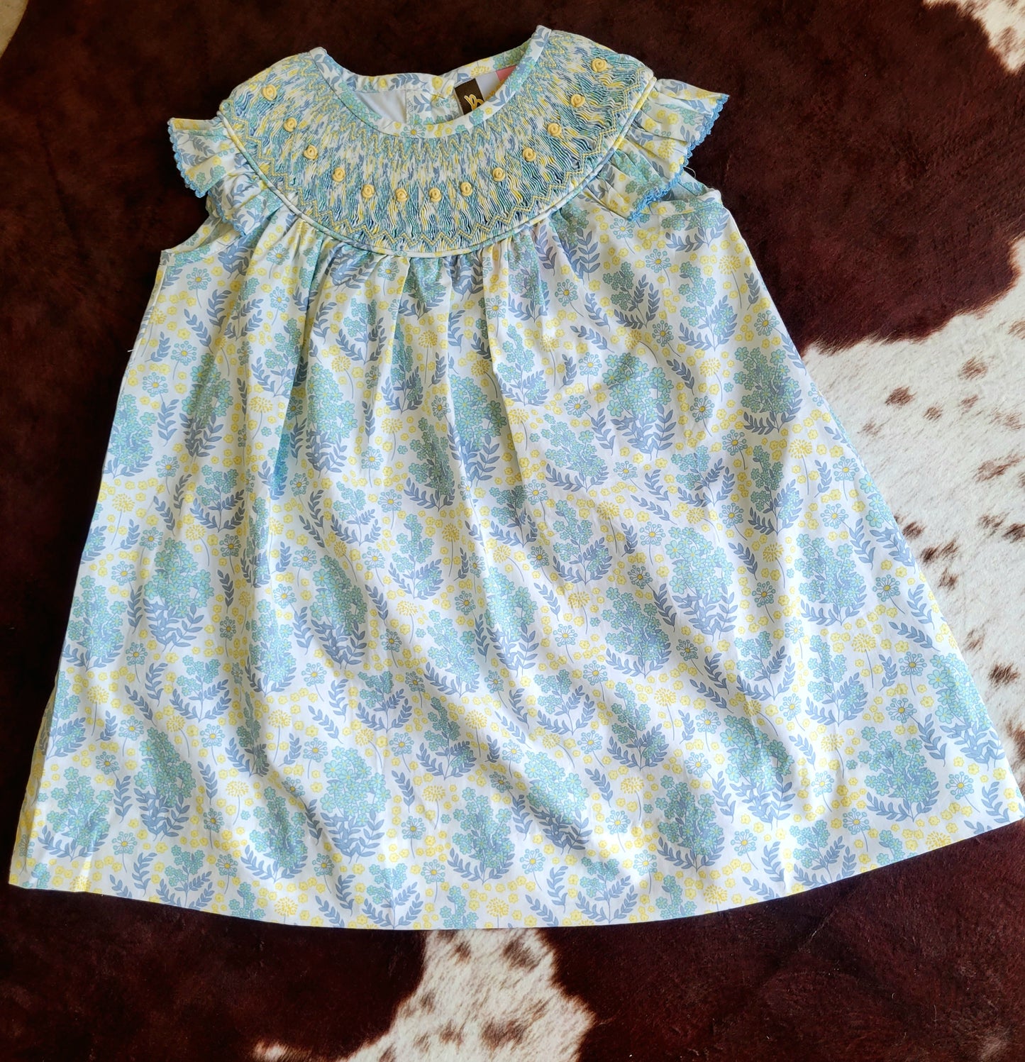 Smocked Floral Dress