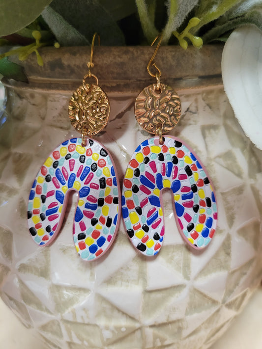 Colorful & Gold Earrings