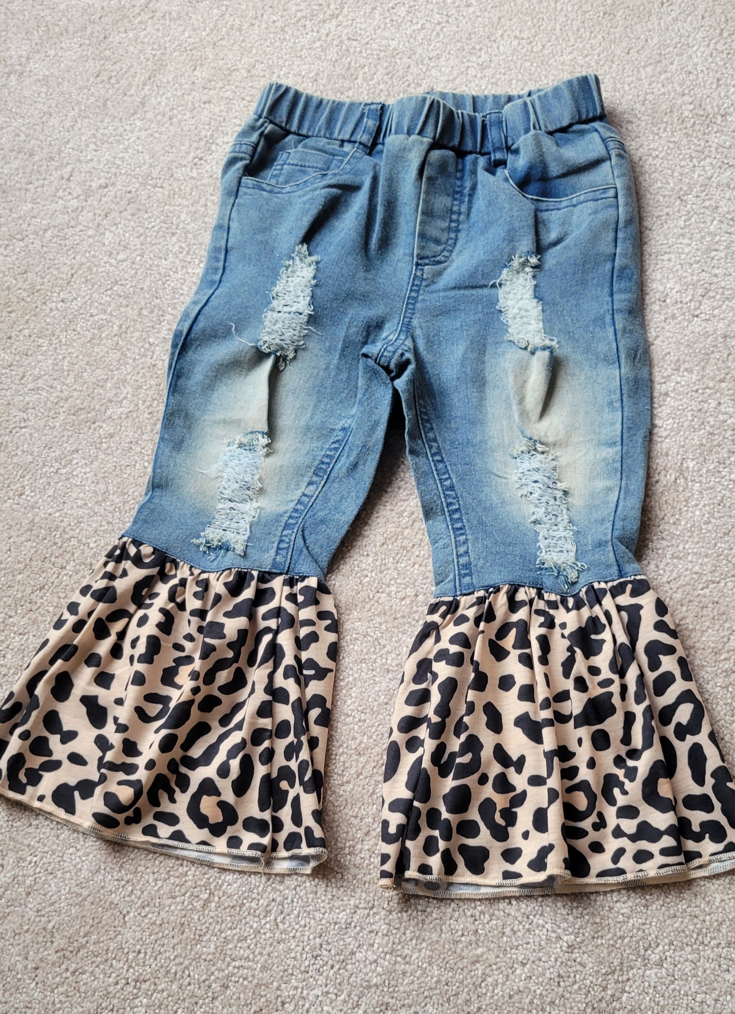 Leopard Distressed Jeans