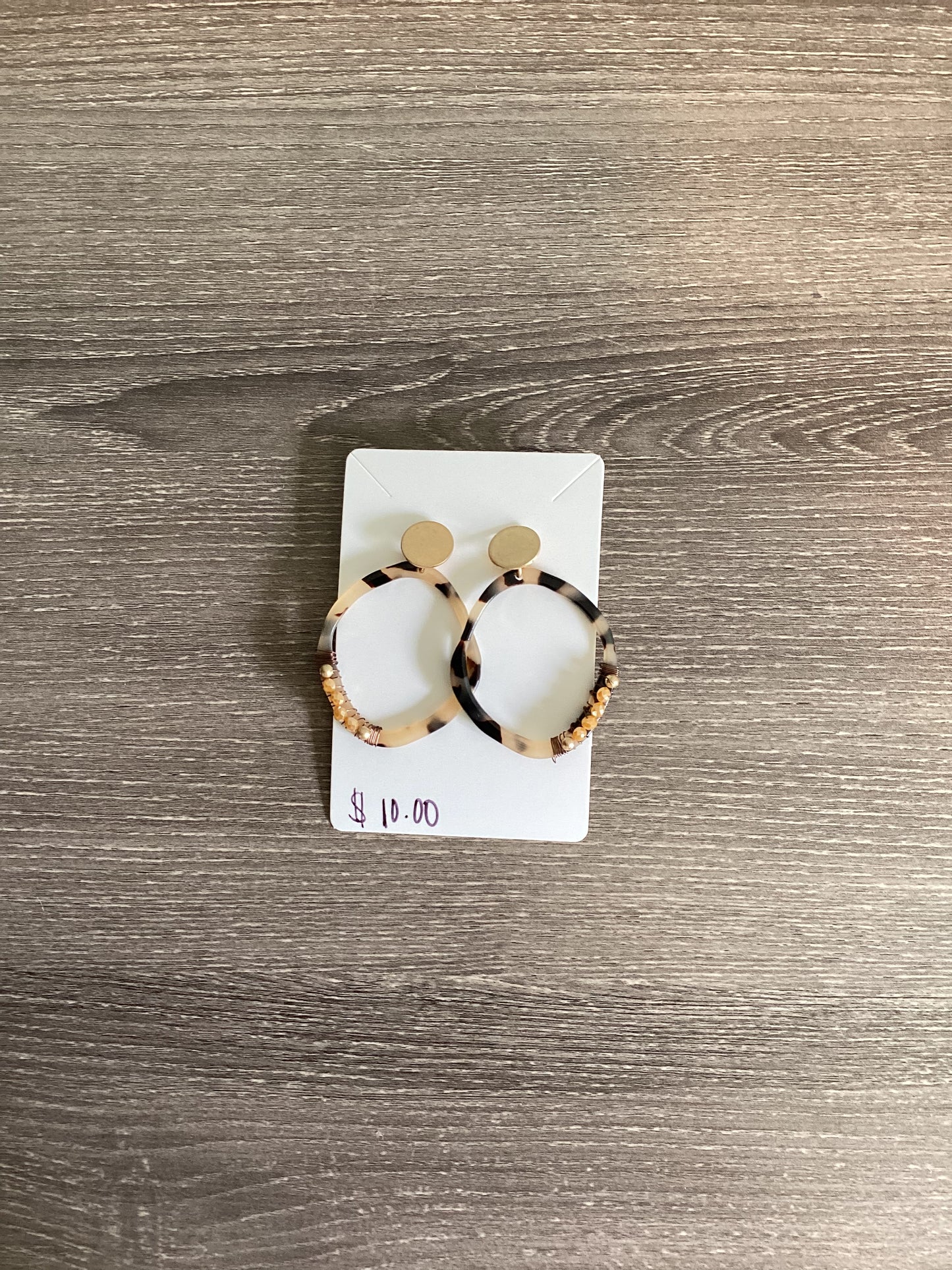 Gold Stone Earrings