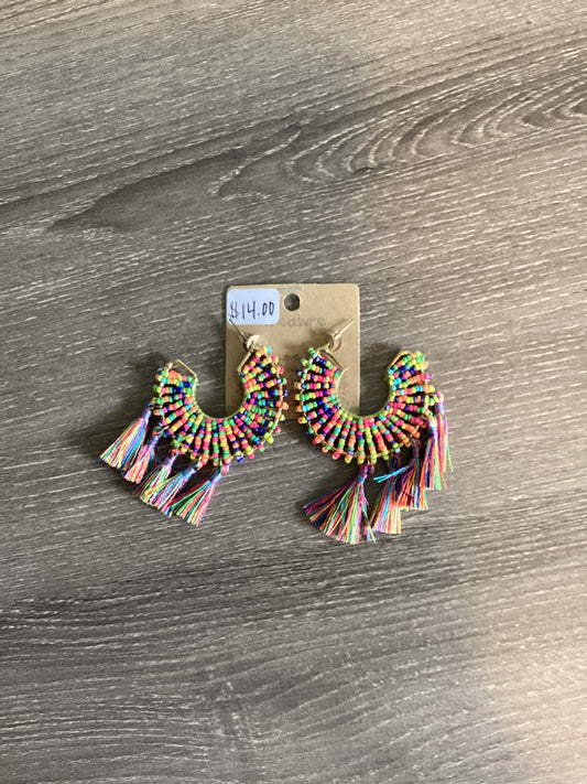 Colorful Fringe Hoops