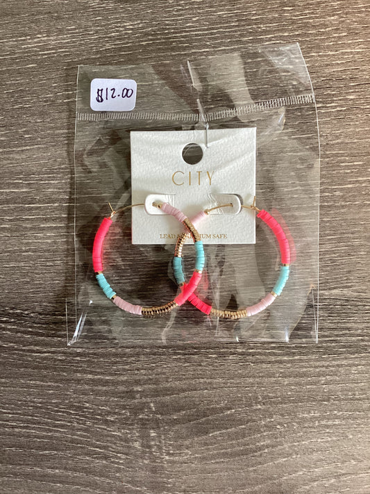 Beaded Colorful Hoops