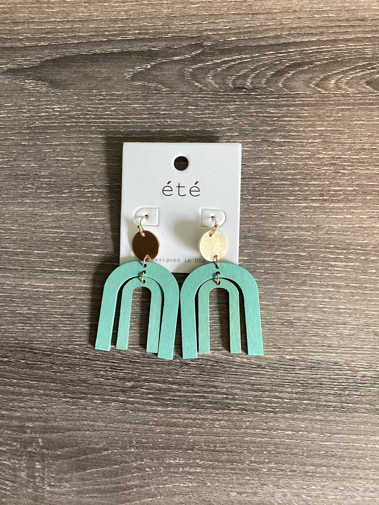 Mint Wood Earrings