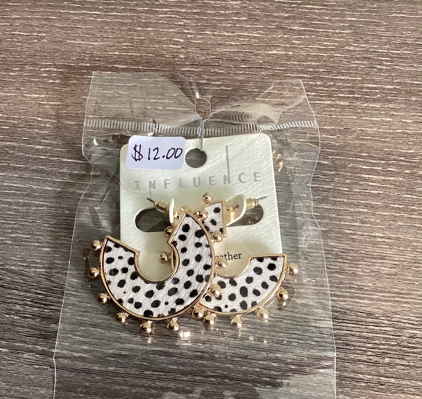 Spotted and Gold Earrings