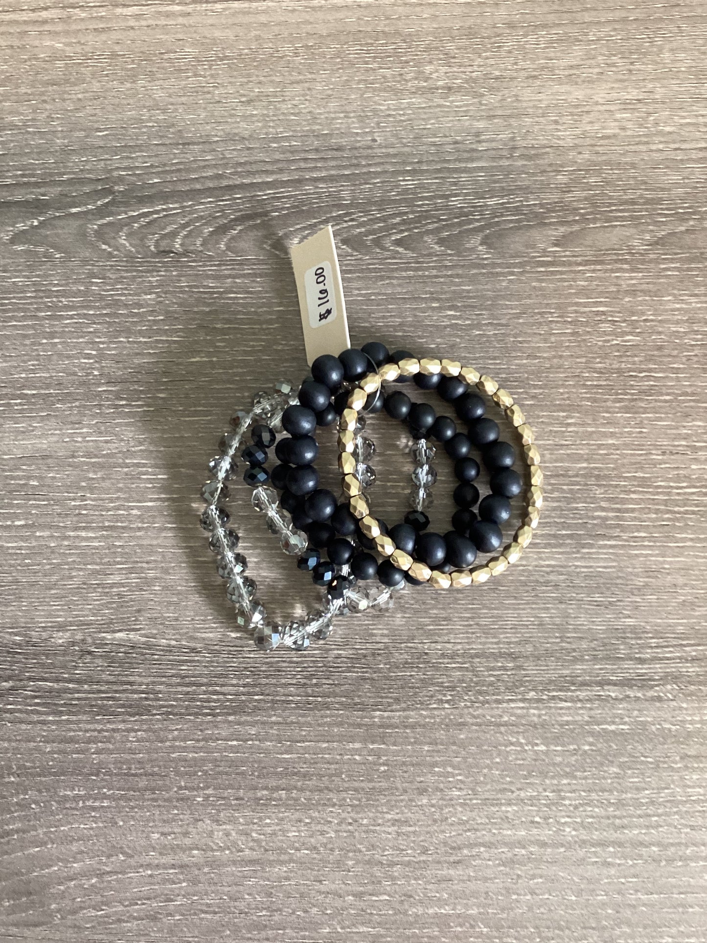 Black Beaded Bracelet