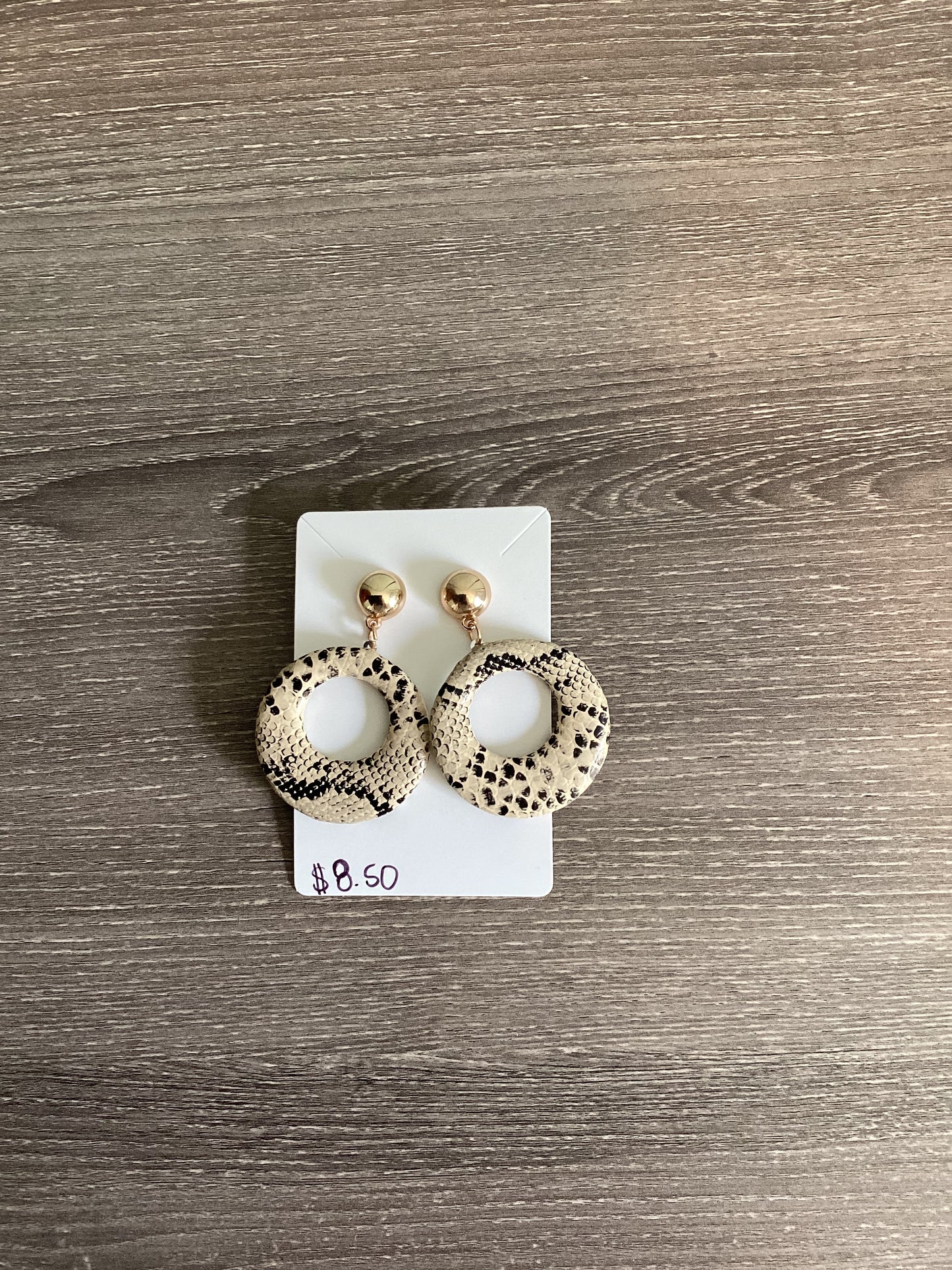 Snake Print Earrings