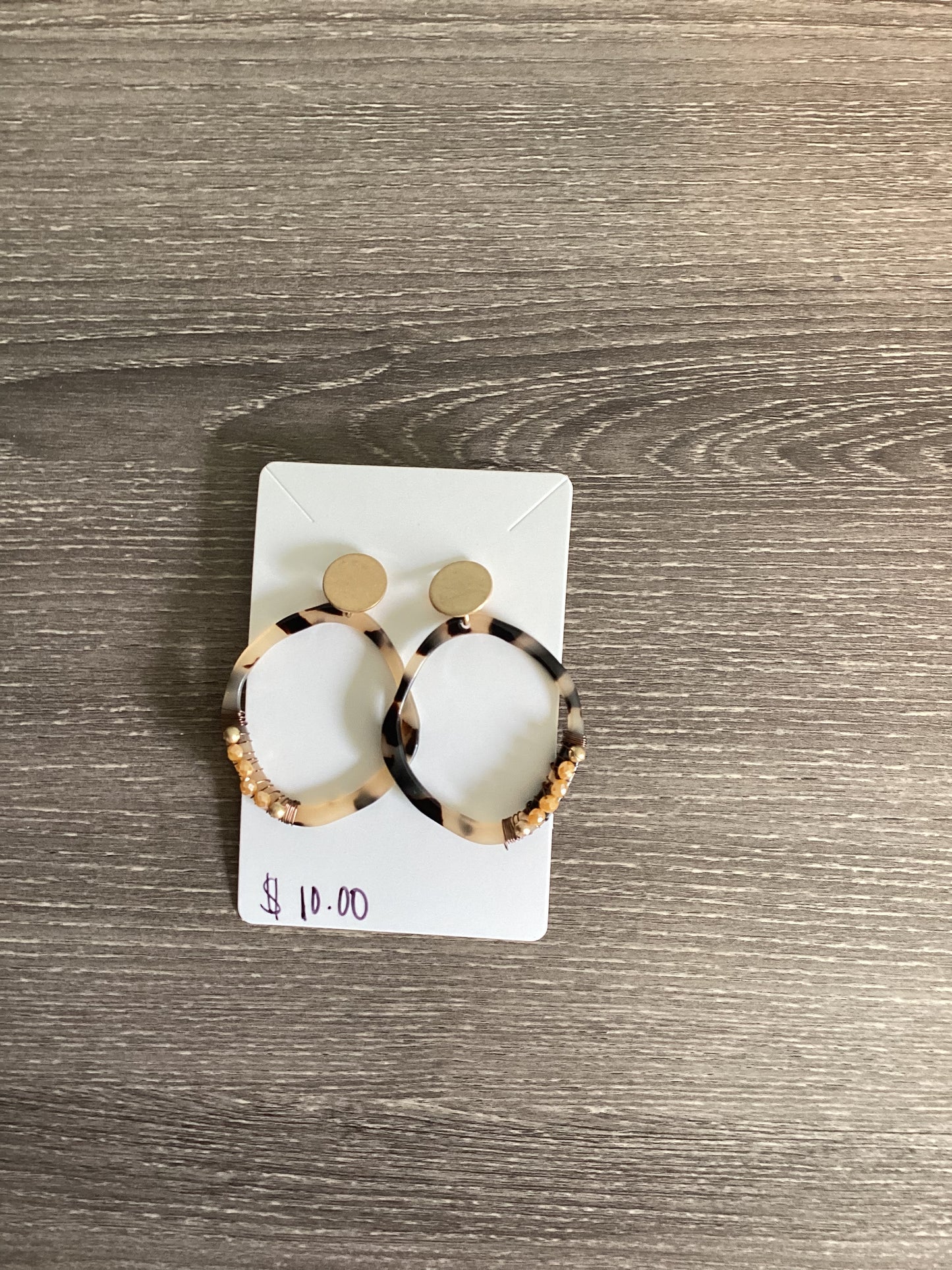 Gold Stone Earrings