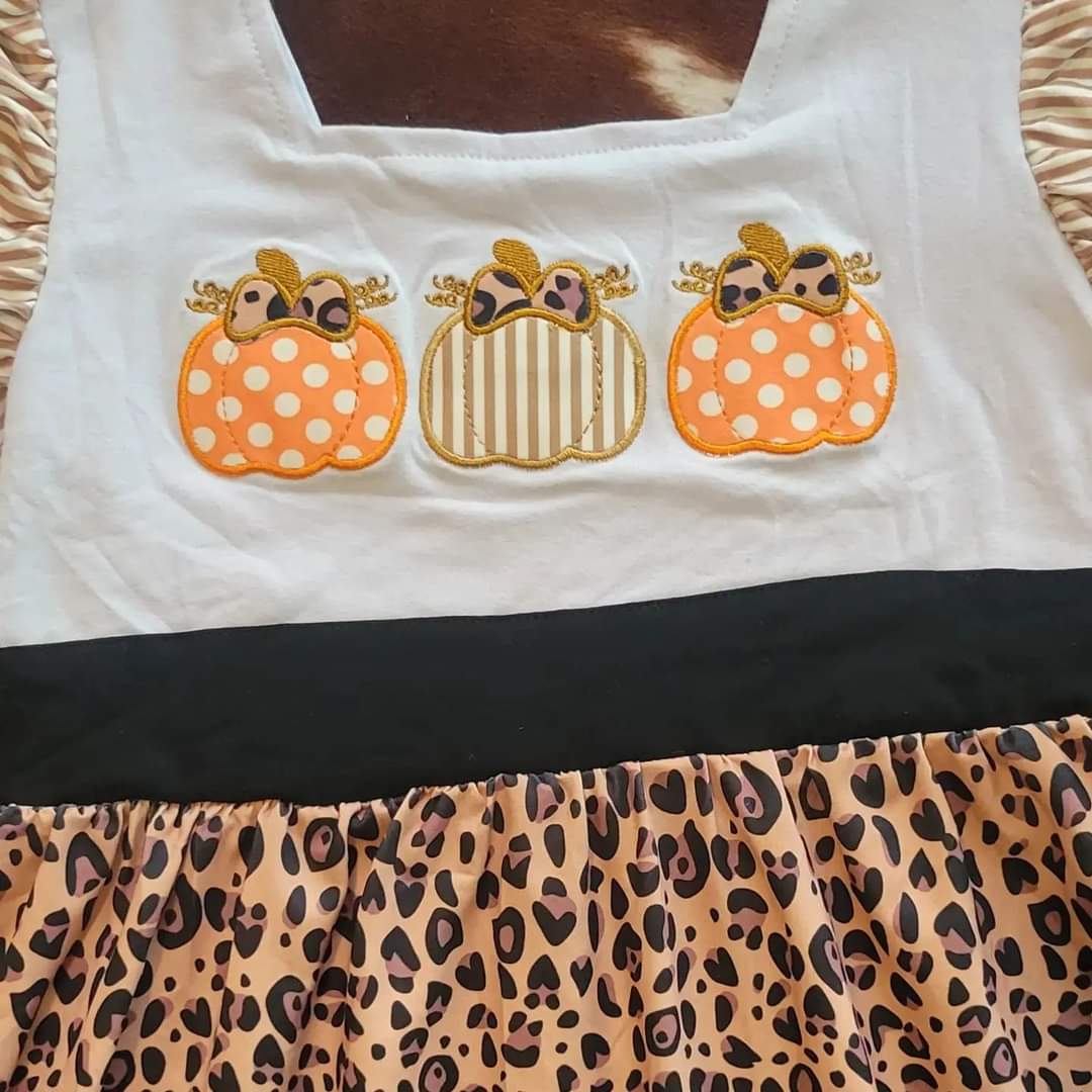 Embroidered Pumpkin Dress