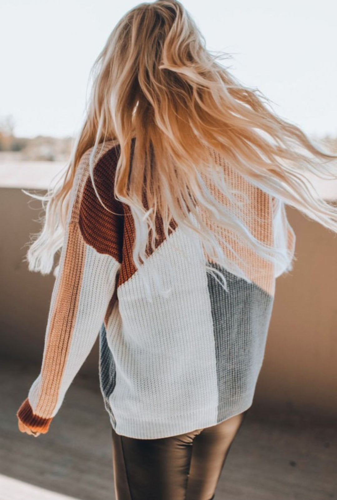 Color Block Knit Sweater