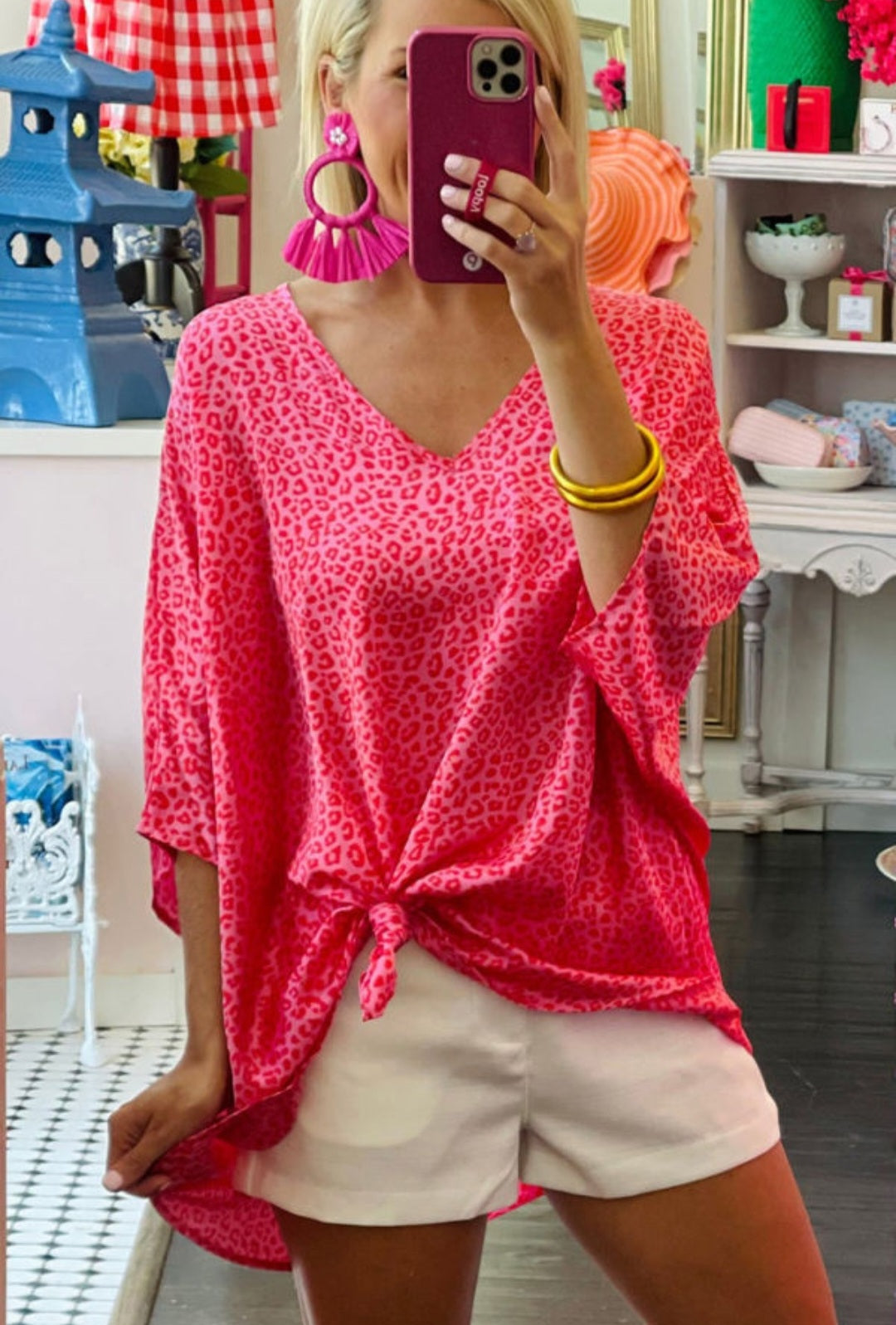 Pink Leopard Top